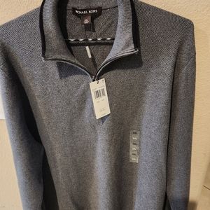 MICHAEL KORS MENS Half-Zip Sweater.